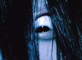 I like this picture. Sadako's actually upside down looking up. Cool, no?